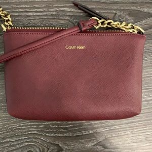 Calvin Klein maroon purse